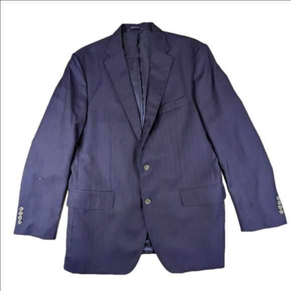 Loro Piana Other - Loro Piana Cremieux Blazer Mens 44L 100% Wool Made in Italy Navy  Quiet Luxury